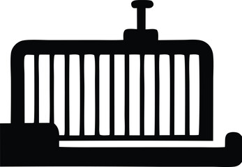 Iconic silhouette of a crib a symbol of comfort safety and new beginnings for babies and families