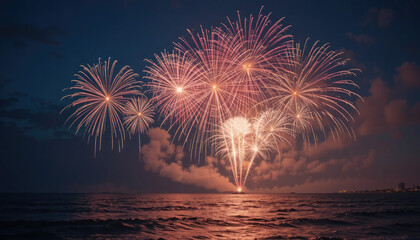 fireworks over the river