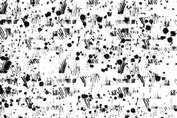 Seamless black ink pattern on white background.