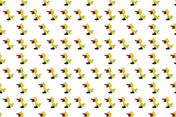 Seamless yellow duck pattern