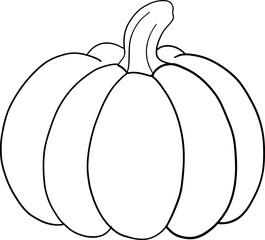 Thanksgiving autumn harvest in outline style of seasonal food for holiday celebration