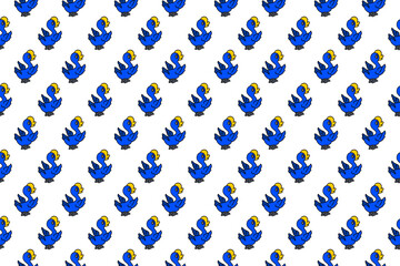 Seamless blue duck pattern