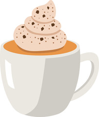 Illustration of Pumpkin Spice with whipped cream