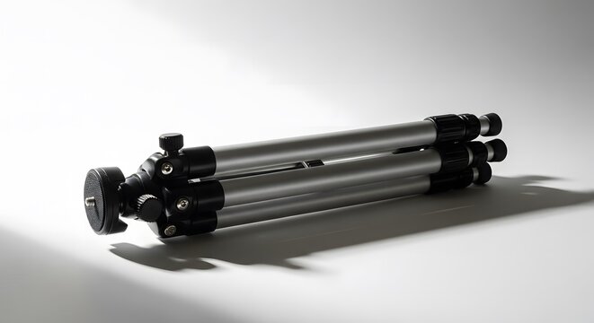 Folded Tripod Compact and Portable for Stable Photography and Videography on a Bright Surface