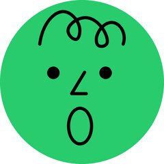 Round Abstract Comic Faces