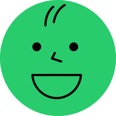 Round Abstract Comic Faces