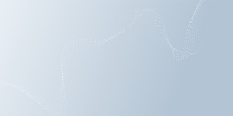 Top abstract wave line pattern and dot line particle on white, gray color background. Modern graphic design. Flowing halftone, gradient curve shape for data futuristic, technology art