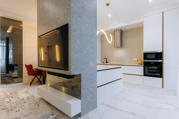 Experience a Stylish and Modern Kitchen that Features Elegant Design Elements and Details