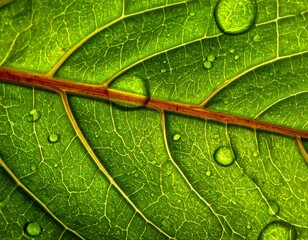 green leaf macro