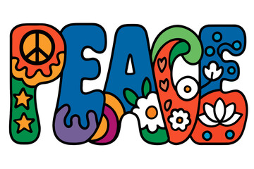 colorfull peace vector
