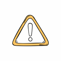 Doodle attention sign vector