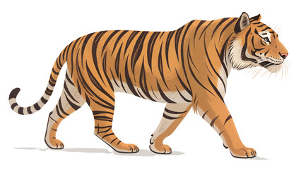 Obraz premium tiger isolated on white background