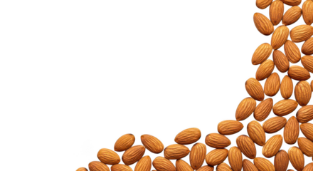 Almonds On Black Background Food Photo