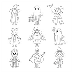 cute halloween character vector illustration