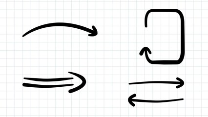 Hand Drawn Directional Arrows