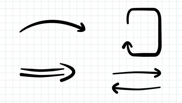 Hand Drawn Directional Arrows