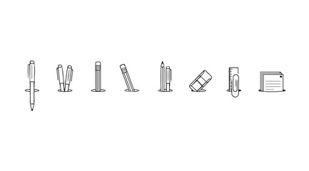 Collection of scientific laboratory glassware and instruments silhouette