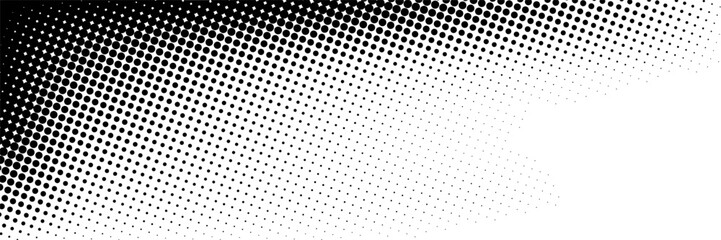 Halftone gradient. Dotted gradient, smooth dots spraying and halftones dot background seamless horizontal geometric pattern vector template set eps 10