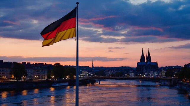 waving germany flag