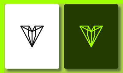Line Style V Monogram Logo
