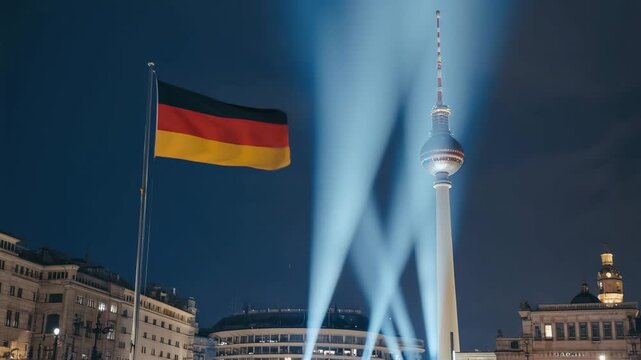 waving germany flag