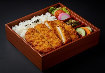 Crispy fried chicken bento box