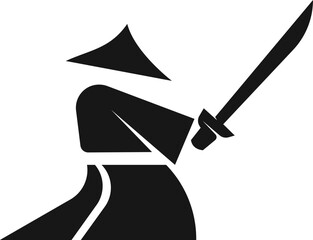Samurai Logo Icon Element