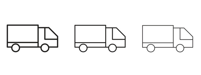 Truck icon for web. simple element illustration with editable strokes