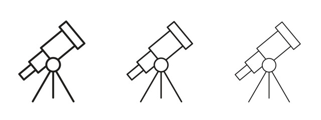 Fototapeta premium Telescope icon for web. simple element illustration with editable strokes
