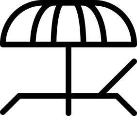 Beach Umbrella Icon Element