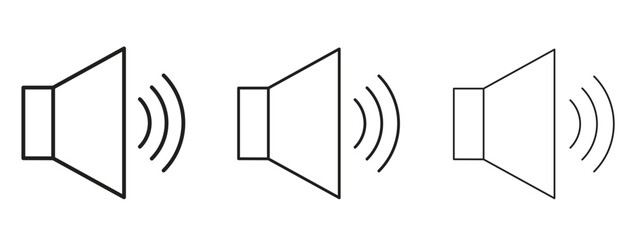 Speaker icon for web. simple element illustration with editable strokes