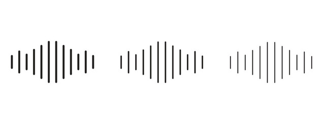 Sound wave icon for web. simple element illustration with editable strokes
