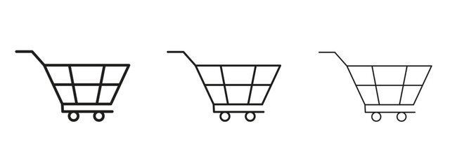 Shopping basket icon for web. simple element illustration with editable strokes