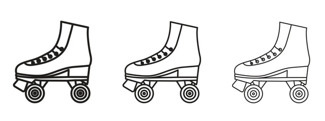Obraz premium Roller skates icon for web. simple element illustration with editable strokes