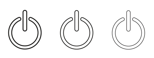 Power button icon for web. simple element illustration with editable strokes
