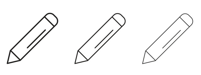 Pencil icon for web. simple element illustration with editable strokes