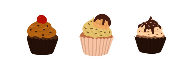 Muffin Cupcake Icon Set
