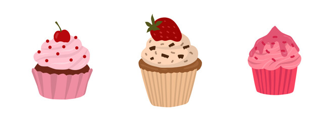 Muffin Cupcake Icon Set