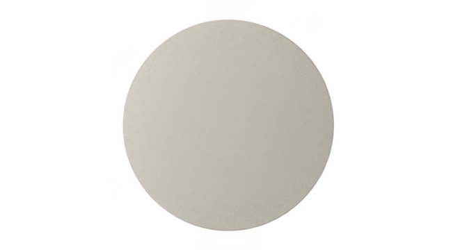 Soft cream colored circle isolated on plain background minimalist design isolated on transparent background