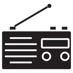 Radio Icon, The Voice of Radio, Connecting Communities Through Sound, Radio, Timeless Waves of Communication, The Evolution of Broadcast Radio, vector