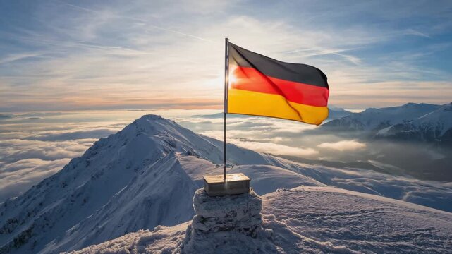 waving germany flag