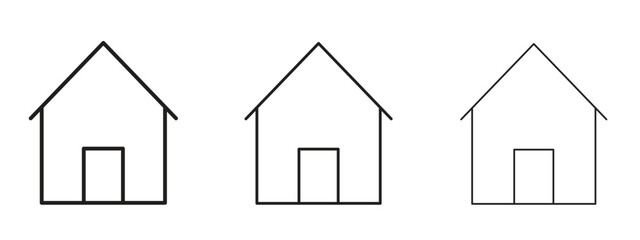 House icon for web. simple element illustration with editable strokes