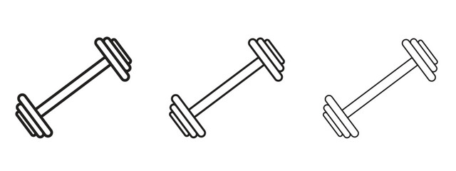 Gym icon for web. simple element illustration with editable strokes