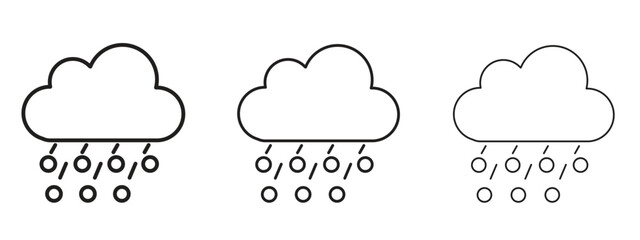 Hail icon for web. simple element illustration with editable strokes