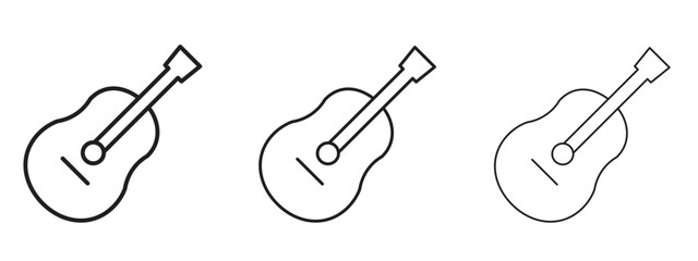 Guitar icon for web. simple element illustration with editable strokes