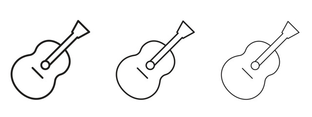 Guitar icon for web. simple element illustration with editable strokes