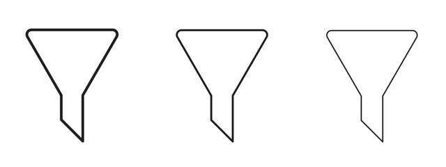 Funnel icon for web. simple element illustration with editable strokes