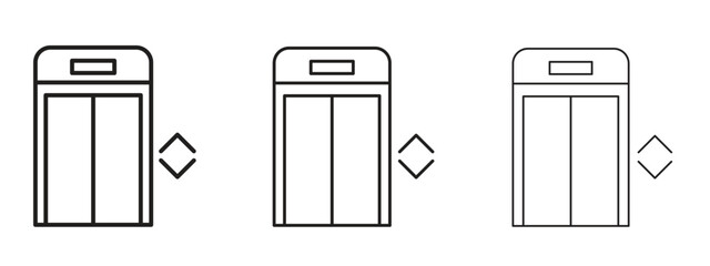 Elevator icon for web. simple element illustration with editable strokes