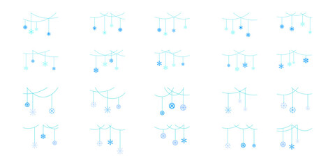 Obraz premium Christmas Snowflake Border Decoration