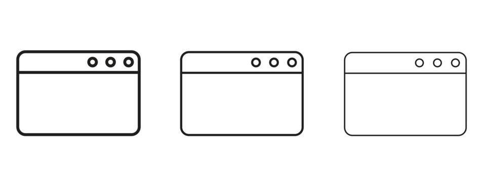 Browser window icon for web. simple element illustration with editable strokes